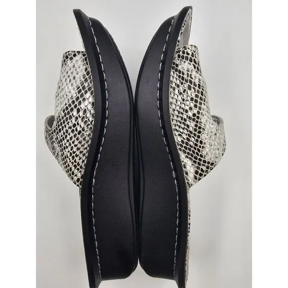 Alegria Womens Leather Fiona Animal Print Gold Sandals Size 37 Lot Of 2