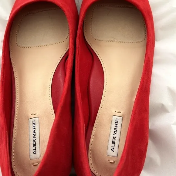 Alex Marie Red Suede Flats