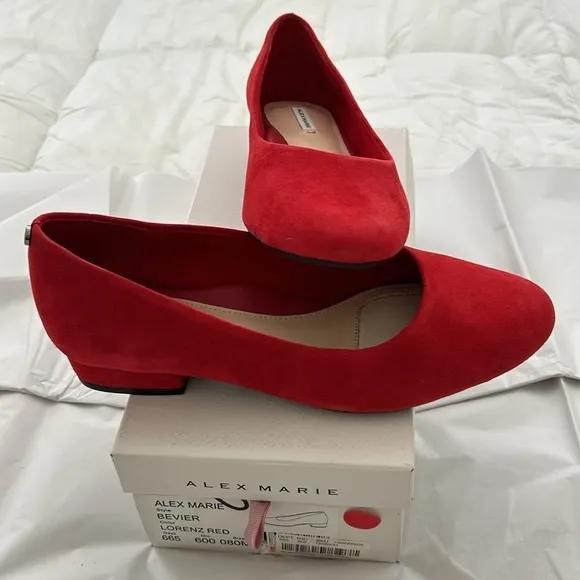 Alex Marie Red Suede Flats