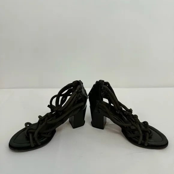 ALEXANDER WANG &quot;Tilda&quot; Green knot suede leather pumps sandals size 38EU/8US