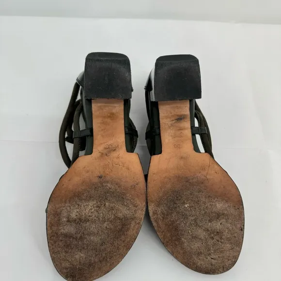 ALEXANDER WANG &quot;Tilda&quot; Green knot suede leather pumps sandals size 38EU/8US