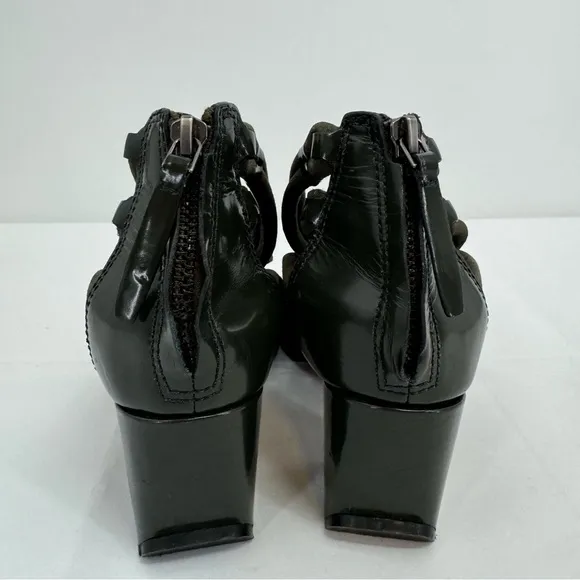 ALEXANDER WANG &quot;Tilda&quot; Green knot suede leather pumps sandals size 38EU/8US