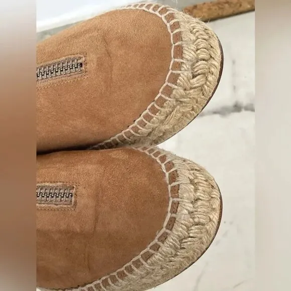 Alexander Wang Tan Devon Suede Espadrille Flats 37