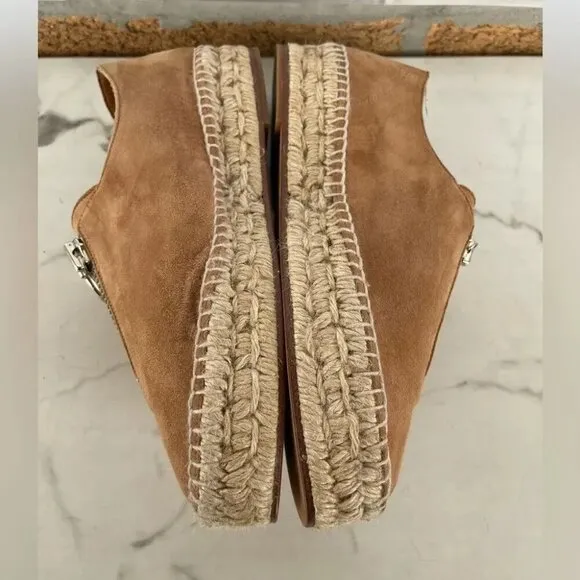 Alexander Wang Tan Devon Suede Espadrille Flats 37