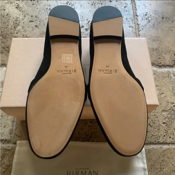 Alexandre Birman Clarita Slipper Black Suede Leather 40 9.5