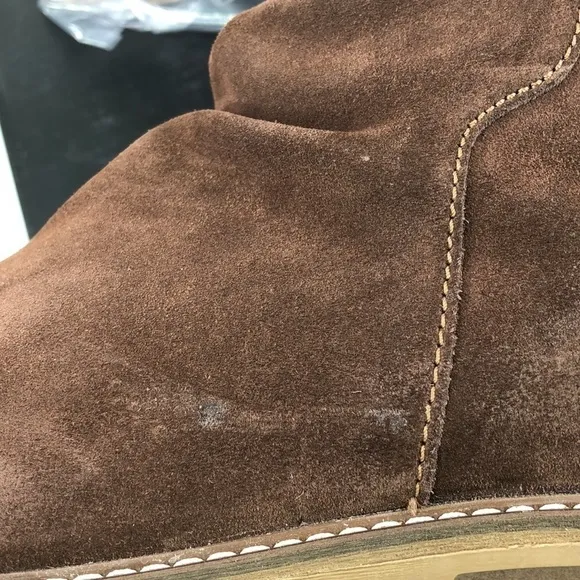 Alfani Arlen Brown Suede Side Zip Boots