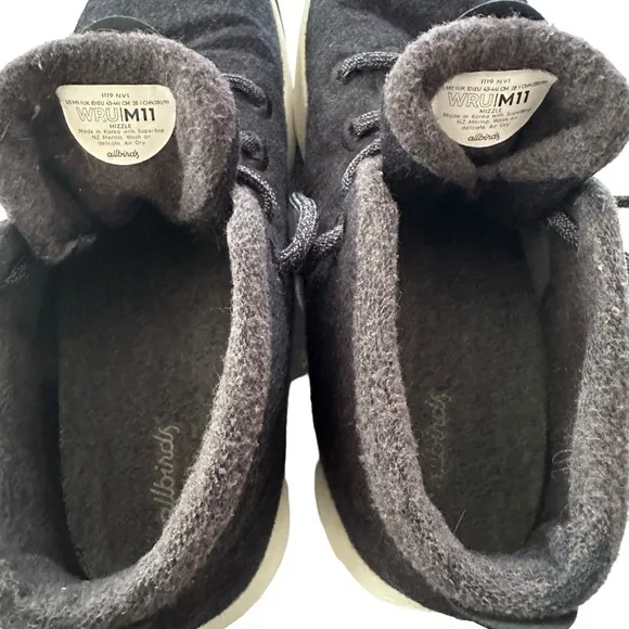 ALL BIRDS MIZZLE GREY WOOL HIGH-TOPS SIZE 11