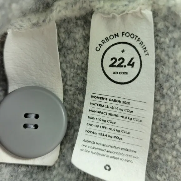 Allbirds 100% Merino Wool Button Up Knit Cardigan