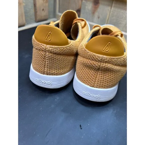 Allbirds Mens Tree Runners Golden Yellow Sneakers Size 12