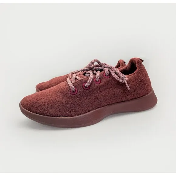 Allbirds Men's Wool Runners Size 9 Hazy Burgundy Running Athletic Sneakers