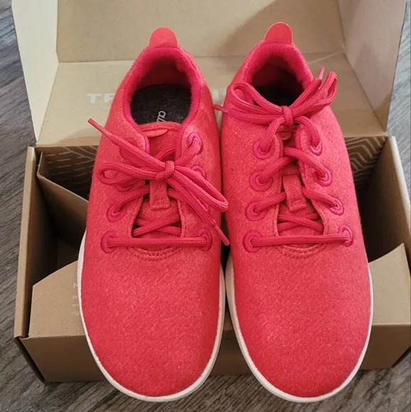 Allbirds Smallbirds BK Merino Wool Runners Shoes Sneakers Machine Washable Red