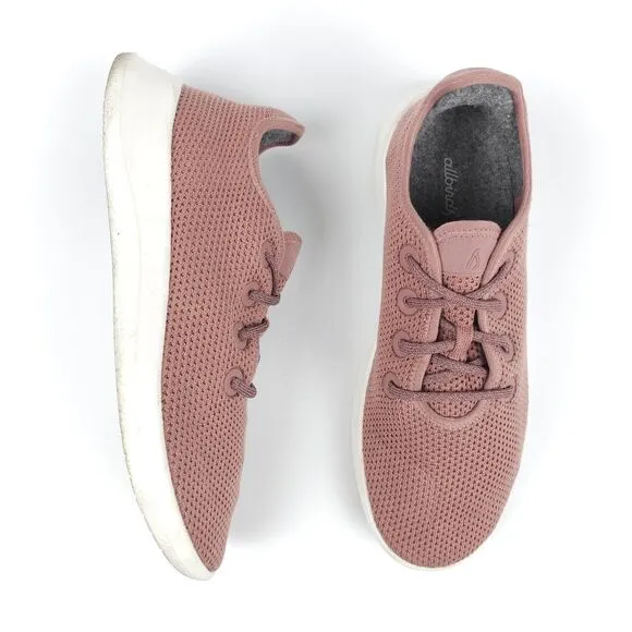 ALLBIRDS Tree Runners Harvest Pink Washable Sneakers Mauve 9 Minimal Athleisure