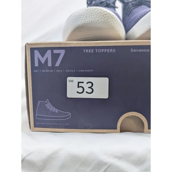 Allbirds Tree Toppers Savanna Dusk Purple Mens 7 High Top Mesh Lightweight Shoes