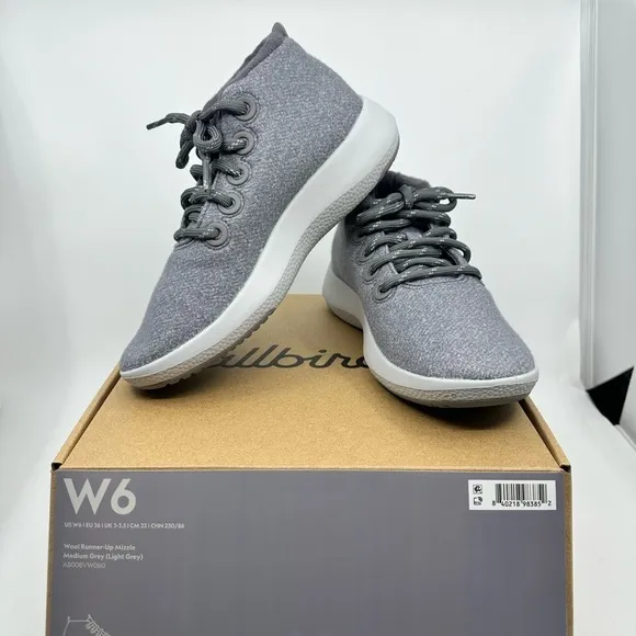 Allbirds Women's Wool Runner-Up Mizzle Sneakers Gray multipleSz
