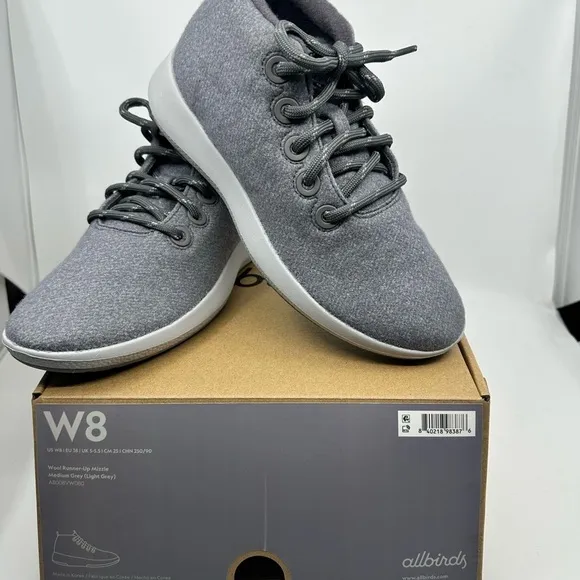Allbirds Women's Wool Runner-Up Mizzle Sneakers Gray multipleSz
