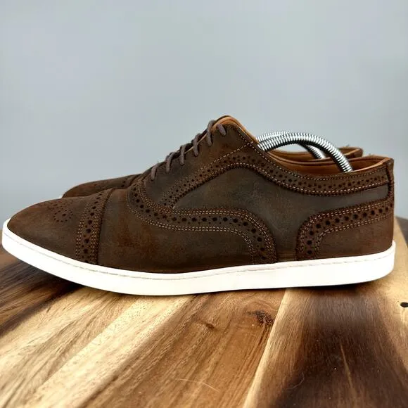 Allen Edmonds &quot;STRAND&quot; Men's 10 3E Extra Wide Brown Oxford Dress Sneakers