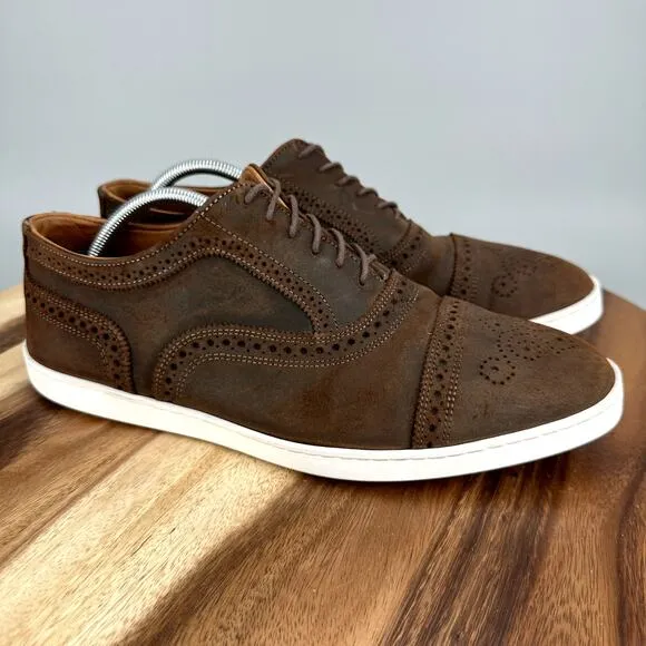Allen Edmonds &quot;STRAND&quot; Men's 10 3E Extra Wide Brown Oxford Dress Sneakers