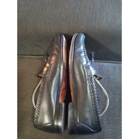 Allen Edmonds Mens Maxfield Loafer Sz 11.5D  Tassels Black Braided Leather $295