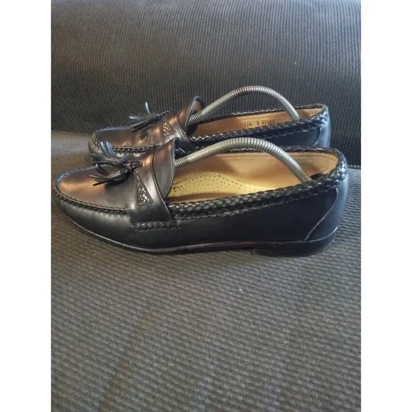 Allen Edmonds Mens Maxfield Loafer Sz 11.5D  Tassels Black Braided Leather $295