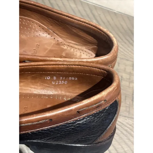 Allen Edmonds Moccasin Loafers Shoes Mens Sz 10 D Leather Black Brown Nashua tas
