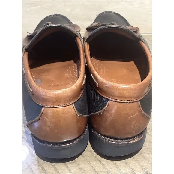 Allen Edmonds Moccasin Loafers Shoes Mens Sz 10 D Leather Black Brown Nashua tas