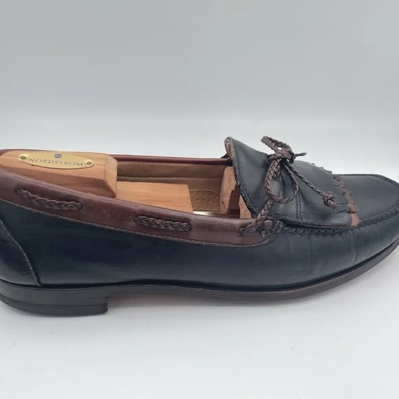 Allen Edmonds Woodstock Loafers Mens‎ Size 12 Black Leather Kiltie Loafers Shoes