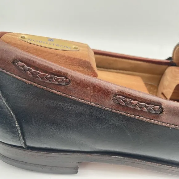 Allen Edmonds Woodstock Loafers Mens‎ Size 12 Black Leather Kiltie Loafers Shoes