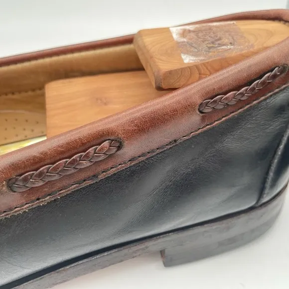Allen Edmonds Woodstock Loafers Mens‎ Size 12 Black Leather Kiltie Loafers Shoes