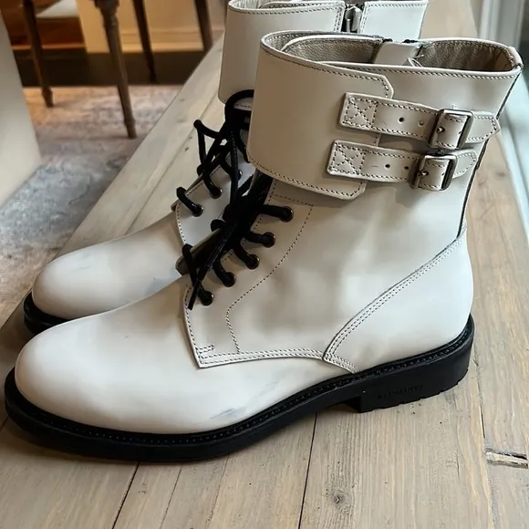 ALLSAINTS Brigade Hiker Boots in White Size 10