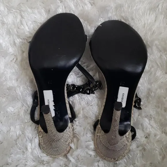 𝅺ALLSAINTs made in Italy leather heeled sandals size 6