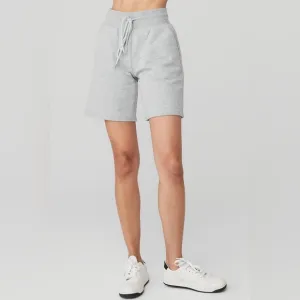 ALO Yoga High-Waist Easy Sweat Short Athletic Heather Grey Size Small