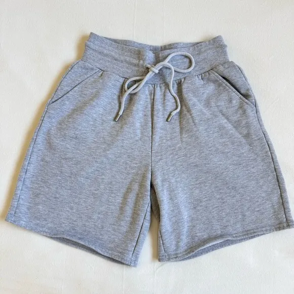 Alo Yoga High-Waist Easy Sweat Short Athletic Heather Grey