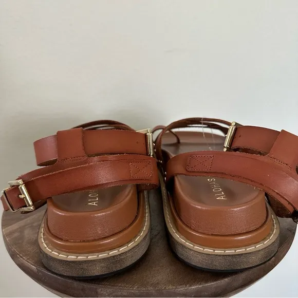 ALOHAS Buckle Up Sandals in Tan