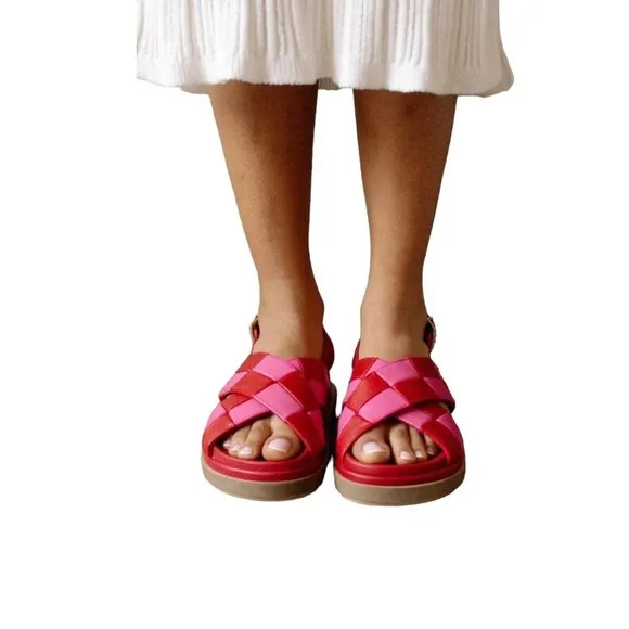 ALOHAS CHUNKY PLATFORM MARSHMALLOW SANDALS SZ. 9 EUC