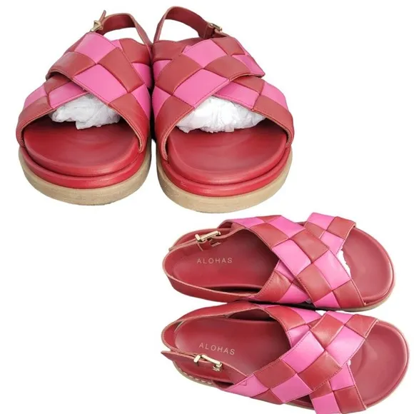 ALOHAS CHUNKY PLATFORM MARSHMALLOW SANDALS SZ. 9 EUC
