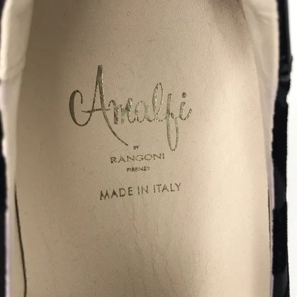 AMALFI by Rangoni Black Eufemio Loafers sz 8.5