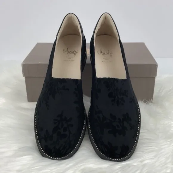 AMALFI by Rangoni Black Eufemio Loafers sz 8.5