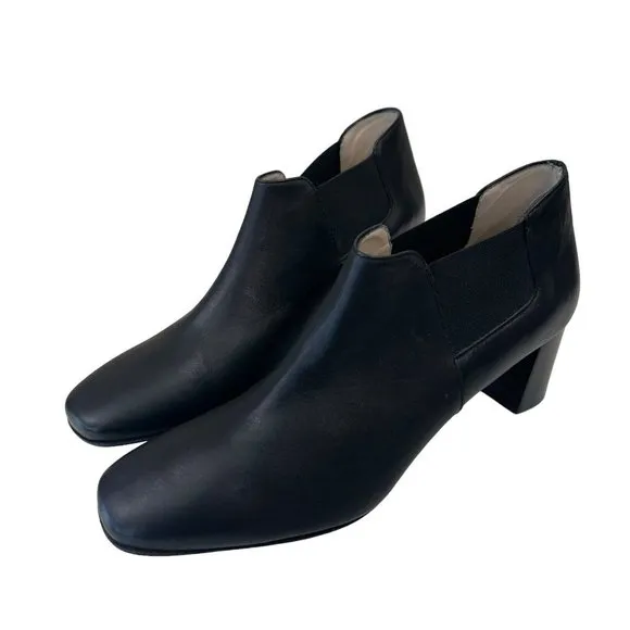 Amalfi by Rangoni FIRENZE Womens Sabino Black Leather Chelsea Boots SZ 9 Narrow