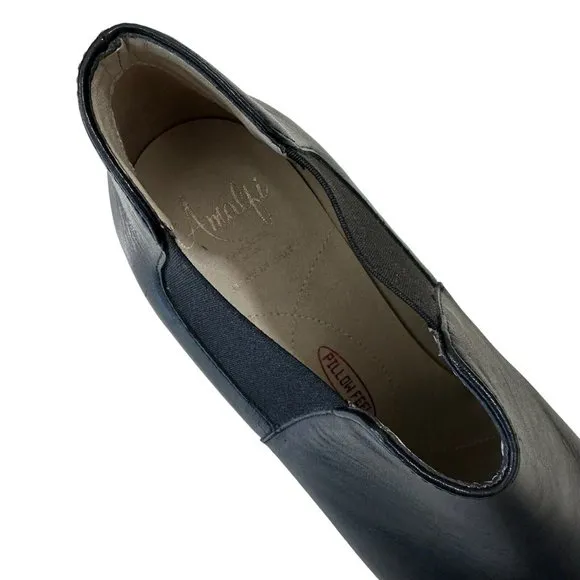 Amalfi by Rangoni FIRENZE Womens Sabino Black Leather Chelsea Boots SZ 9 Narrow