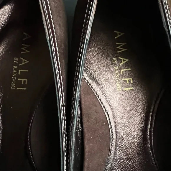 Amalfi by Rangoni Lucrezia Brown Suede Flats US8.5 Retail $275