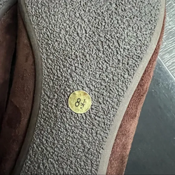 Amalfi by Rangoni Lucrezia Brown Suede Flats US8.5 Retail $275