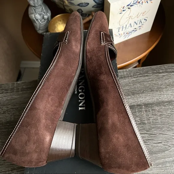 Amalfi by Rangoni Lucrezia Brown Suede Flats US8.5 Retail $275