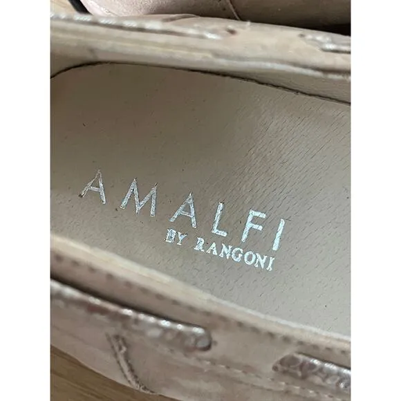 Amalfi Rangoni Suede Leather and Snake Italy Tassels Loafers Shoes