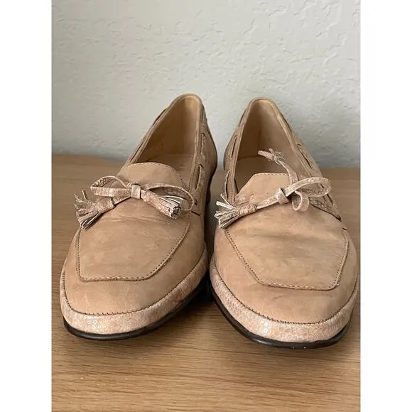 Amalfi Rangoni Suede Leather and Snake Italy Tassels Loafers Shoes