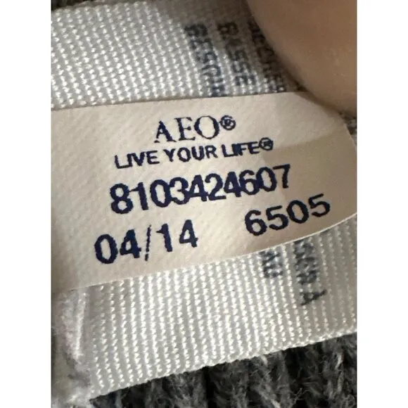 American Eagle  Outfitters Vintage Ribbed Knitted Batwing Gray Cardigan Sweater