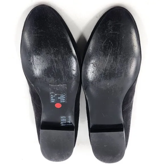 &amp; OTHER STORIES Black Suede Flats with Cheetah Patch