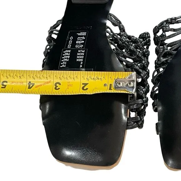 &amp; Other Stories Leather Sandals, Black, Size 7.5