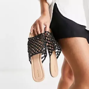 &amp; Other Stories Leather Sandals, Black, Size 7.5