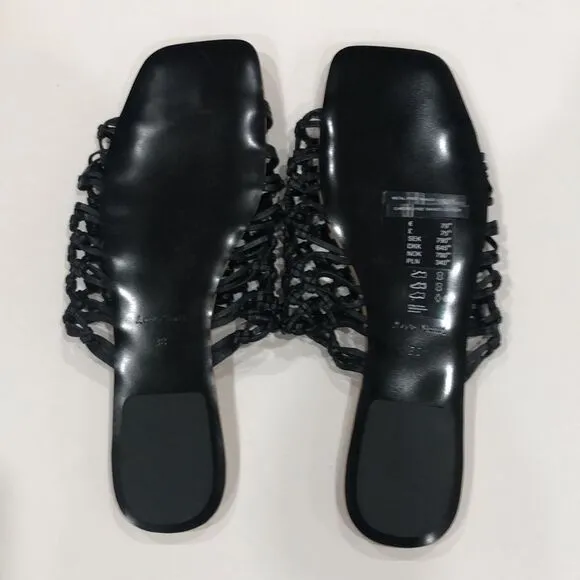 &amp; Other Stories Leather Sandals, Black, Size 7.5