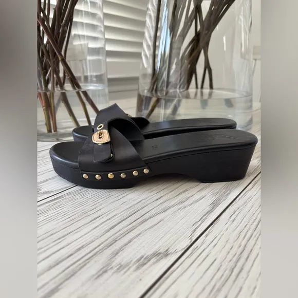 Ancient Greek Sandals , black,leather, size: 39